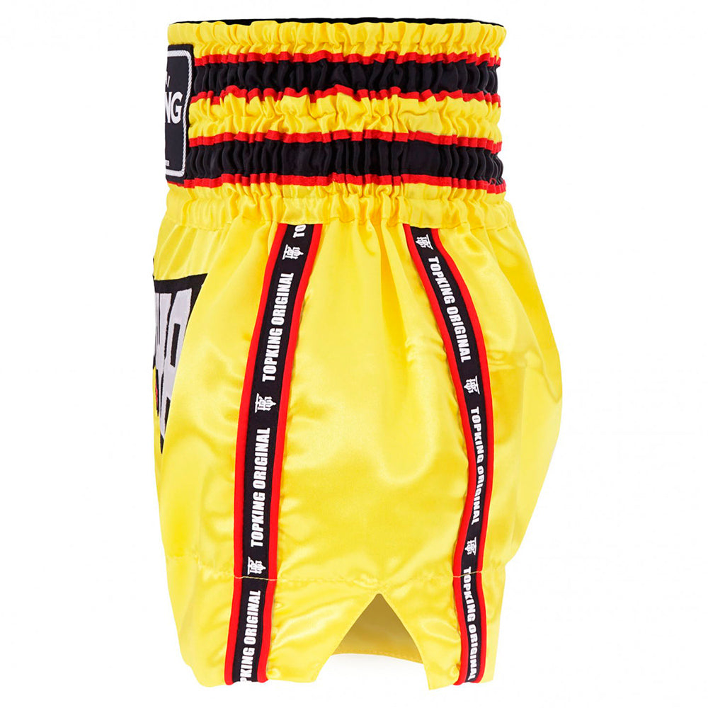 Yellow Top King Muay Thai shorts right side