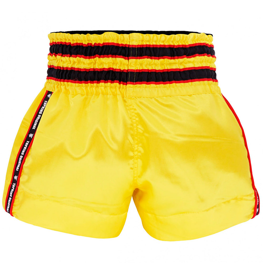 Yellow Top King Muay Thai shorts back view