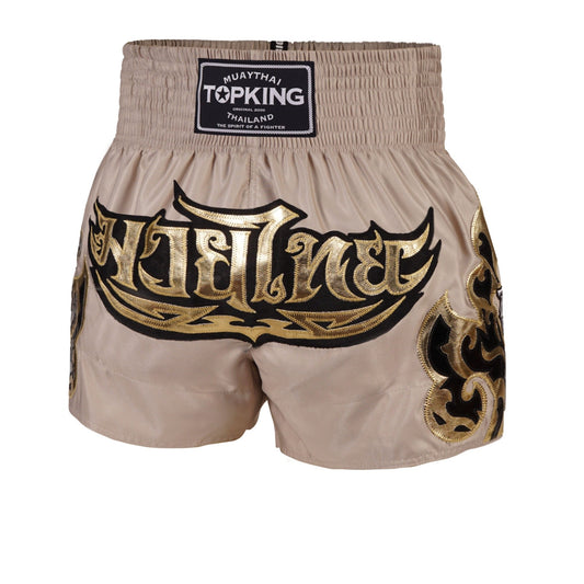 Top King Kanok Beige Muay Thai Shorts