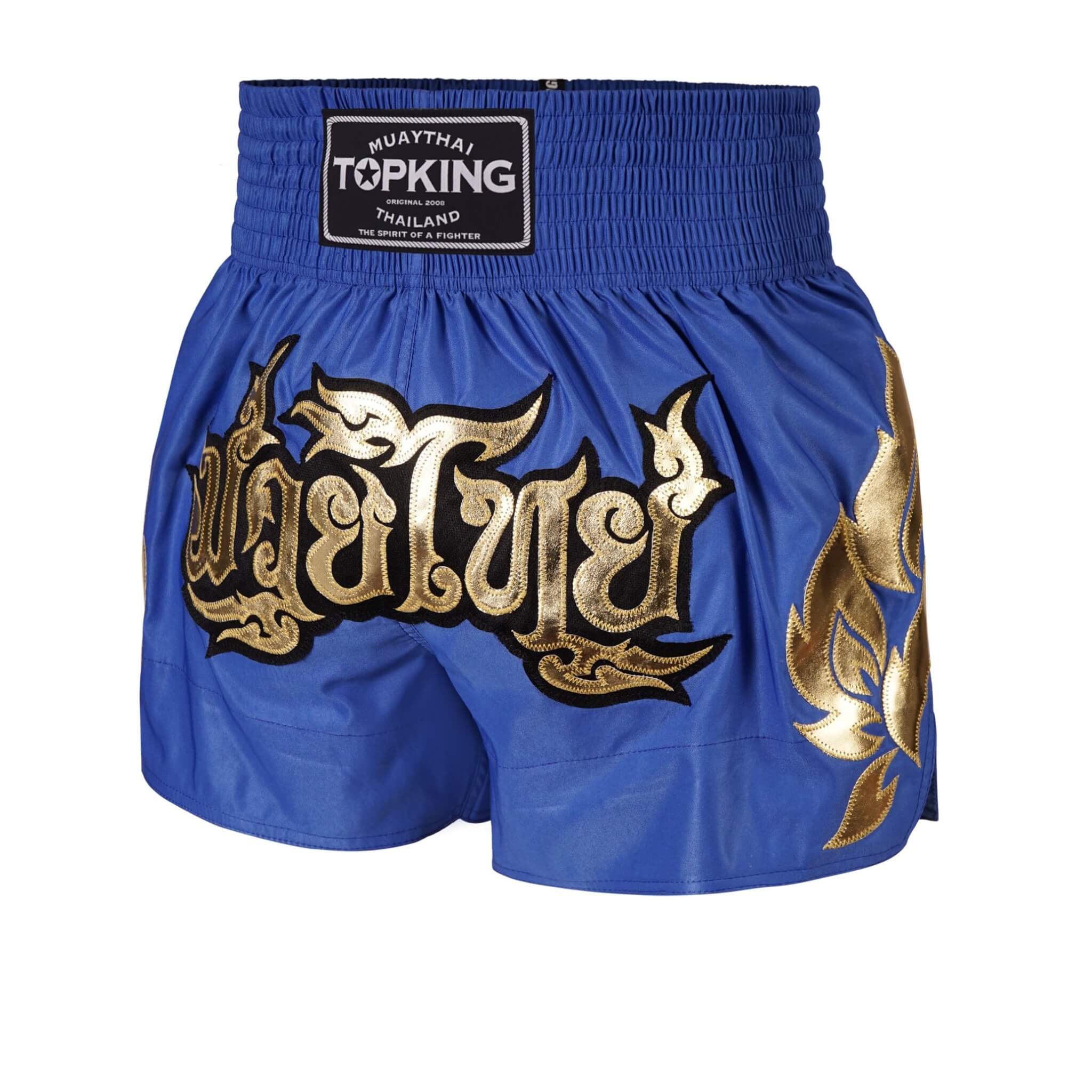 Shops Top King Muay Thai Shorts Blue Red Yellow Kick Boxing Fight Mma Cage Trunks size