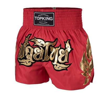 Red Top King Muay Thai shorts 