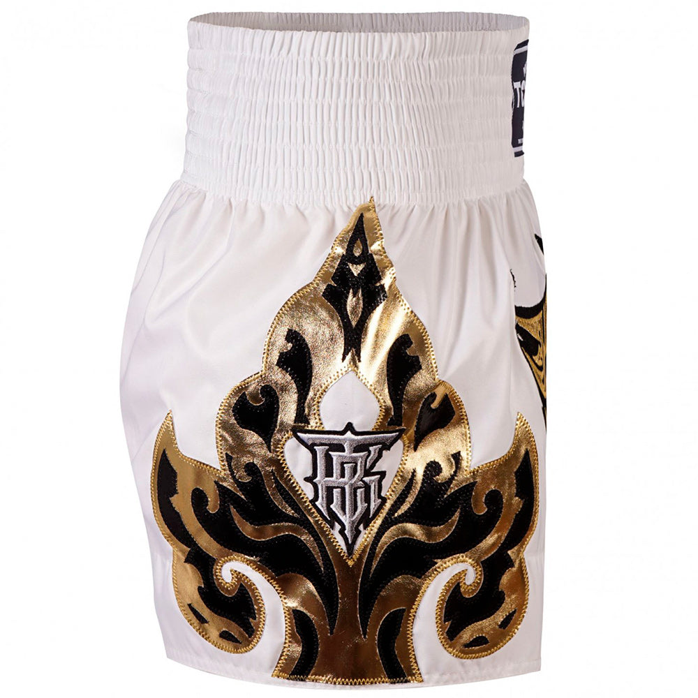 White Kanok Top King Muay Thai shorts 