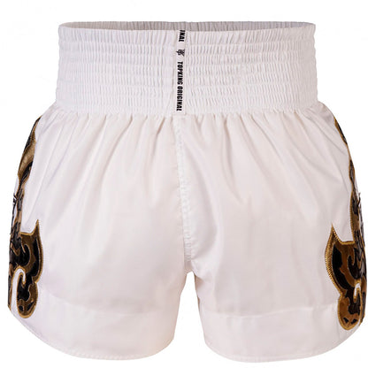 White Kanok Top King Muay Thai shorts 