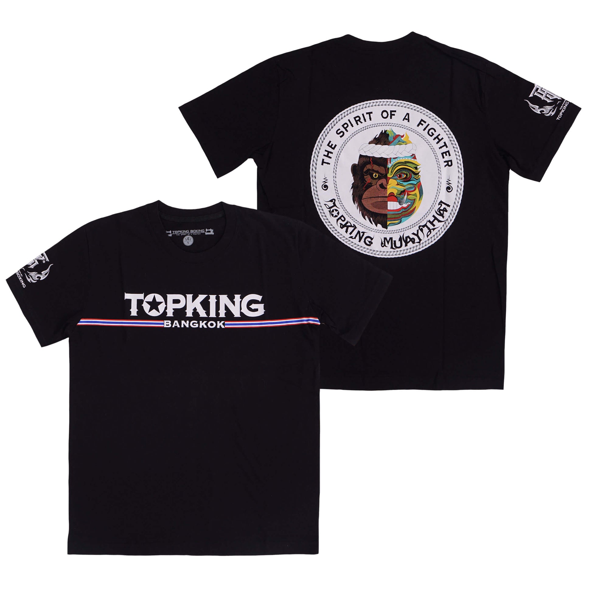 Top King Boxing t-shirt: Bangkok 'spirit of a fighter' Black 