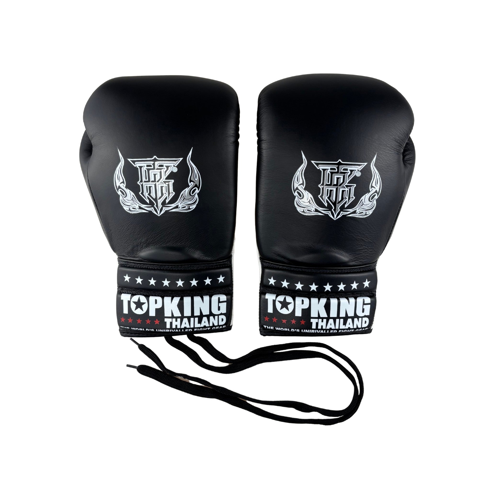Top King Pro Competition Lace up Black-White Gloves